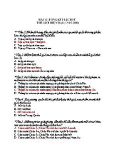 Bài tập trắc nghiệm Lịch sử 12 - Bài 11 Tổng kết lịch sử thế giới hiện đại (1945-2000)